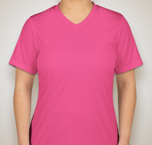 Team 365 Women's Zone V-Neck Performance Shirt - Sport Charity Pink