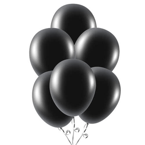 Black Biodegradable Latex Balloons 23cm / 9 in - Pack of 30