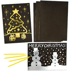 Scratch Art Gold & Silver Doodle Sheets