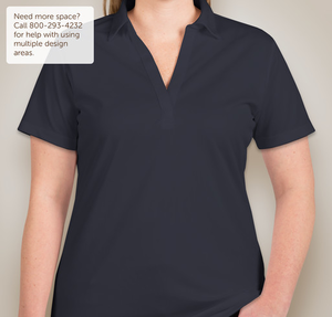 Port Authority Women's Silk Touch Performance Polo - Printed - Navy