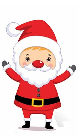 Christmas Santa Claus Star Mini Cardboard Cutout 87cm