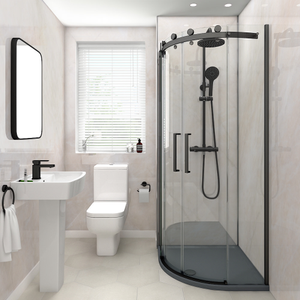 Orion Gloss Pergamon Marble Shower Wall Panel - 2400 x 1000mm