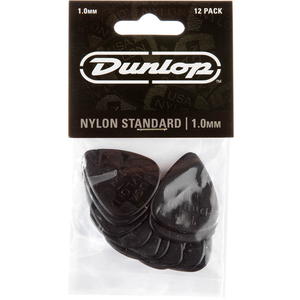 Dunlop Nylon Guitar Pick 12-Pack - Black (1.0mm)