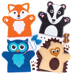 Woodland Animal Hand Puppet Sewing Kits