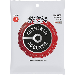 Martin MA540T Lifespan 2.0 92/8 Phosphor Bronze Light Acoustic Strings 12-54