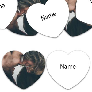 HEART Shape - White Personalised Confetti - Pack of 50