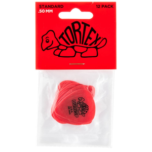 Dunlop Tortex Standard Guitar Pick 12-Pack - Red (.50mm)