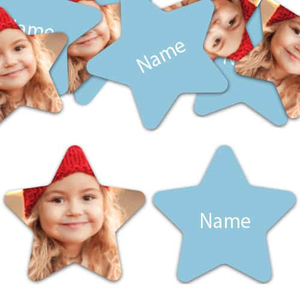 STAR Shape - Baby-Blue Personalised Confetti - Pack of 100
