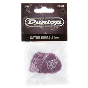 Dunlop Gator Grip Guitar Pick 12-Pack - Purple (.71mm)