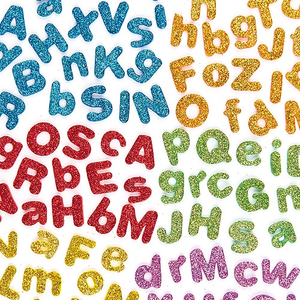 Selbstklebende Schaumstoff-Glitzer-Buchstaben