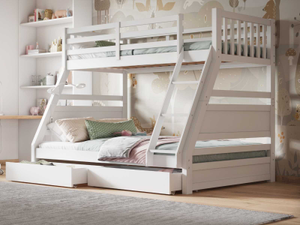 Flair Ollie Wooden Triple Bunk Bed with Storage Drawers  