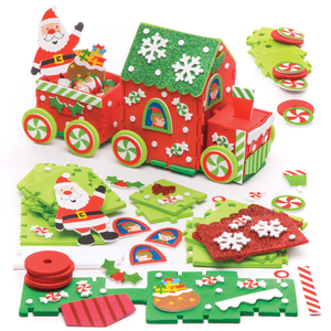 Kerstmis Express trein knutselsets van foam