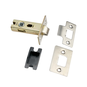 Bolt-through Tubular Door Latch - 64mm Case / 45mm Backset - Satin - Designer Levers