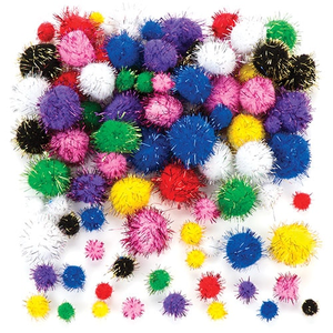 Glitzer-Pompons