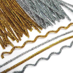 Lametta-Pfeifenreiniger in Gold und Silber