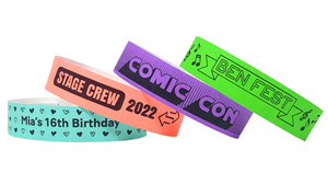 Tyvek Wristband - Black Print