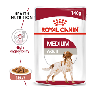 Royal Canin Medium Adult in Gravy Pouch 140g