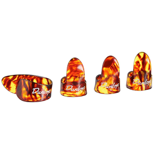 Dunlop Plastic Thumb & Fingerpick Pack - 1 Thumb & 3 Fingerpicks - Large (Shell)