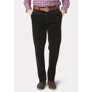 Regular Fit Ellroy Black Corduroy Trouser