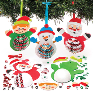 Kerstfiguurtje decoratie hangers met pailletten