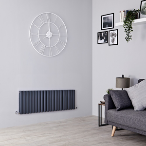 Milano Aruba - Horizontal Designer Radiator - Double Panel - 400mm x 1180mm - Anthracite
