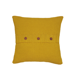 Moss Stitch Cushion, Yellow