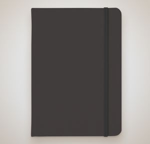 Medium Hard Cover Notebook - Recycled Black