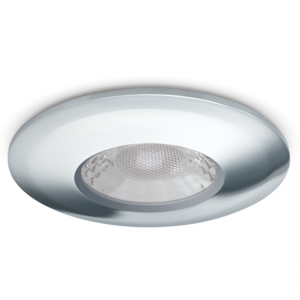 JCC V50 Colour Selectable Fixed Fire-rated LED Downlight 7W 650lm IP65 Chrome