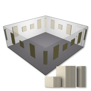 AlphaSorb® Pro Acoustic Panel Room Kit (Size: Medium, Color: Wheat)