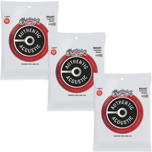 Martin MA540T Lifespan 2.0 3-Pack Phosphor Bronze Light Acoustic Strings 12-54
