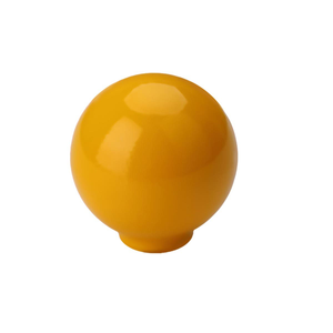 Round Plastic Cabinet Knob - Yellow - 28mm - Elite Knobs & Handles