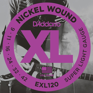 D'Addario EXL120-10P Nickel Electric Guitar Strings 10-PACK - Super Light (9-42)