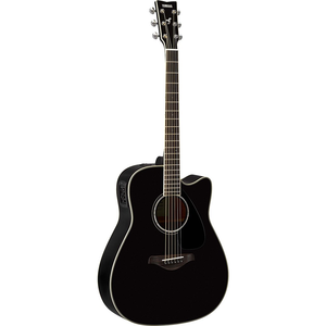 Yamaha FGX830C Electric-Acoustic Dreadnought w/Cutaway (Black)