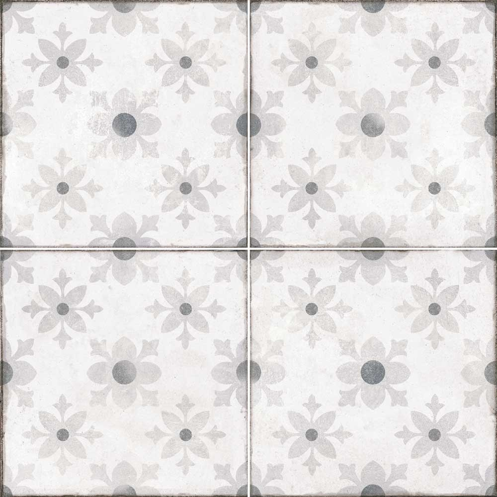 Fleur Silver Tiles