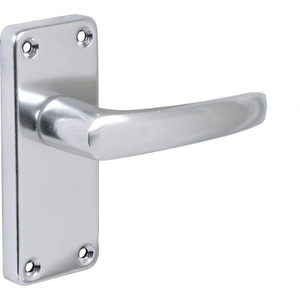 Polished Aluminium Virgil Straight Lever Latch Internal Door Handle - Pair - Designer Levers