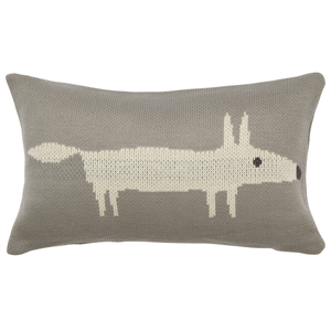 Mr Fox Cushion - Silver