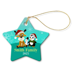 Family Star Porcelain Ornament