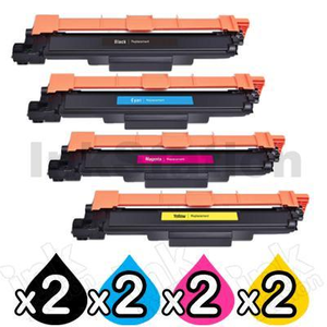 2 Sets of 4 Pack Compatible Brother TN-253 / TN-257 Toner Combo [2BK,2C,2M,2Y]