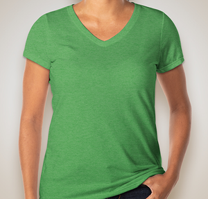 District Women's Tri-Blend V-Neck T-shirt - Green Frost