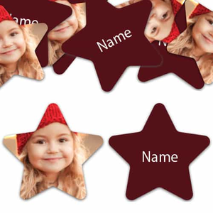 STAR Shape - Burgundy Personalised Confetti - Pack of 100