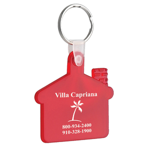 Soft  Squeezable Key Tag - House  Shaped