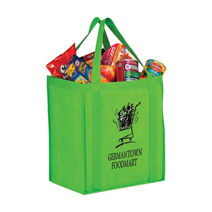 Large  Heavy Duty Non-Woven Grocery Bag with Poly Board  Insert