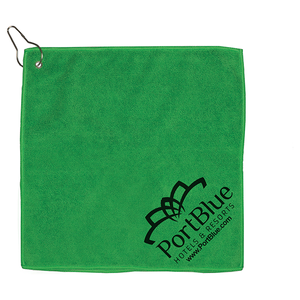 Microfiber  Golf Towel with Metal Grommet and  Clip