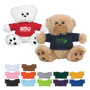 Plush  Big Paw Bear With Shirt - 6"  Tall
