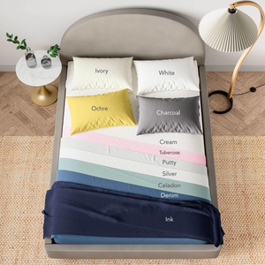 50/50 Polycotton Percale Standard Pillowcase, Cream