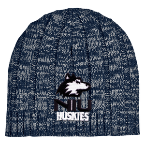 Embroidered  Knit Heathered Beanie  Cap