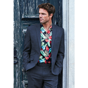 Tailored Fit Constable Navy Linen Blend Suit Jacket