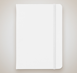 Medium Hard Cover Notebook - Recycled White