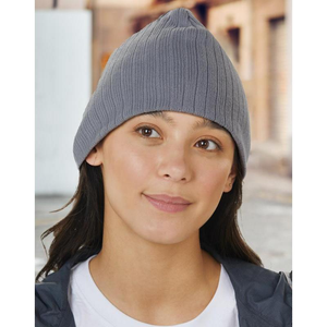 Acrylic Cable Knit Beanie with Embroidered Branding