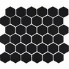 Bijou Matt Black Hexagon Mosaic Tiles